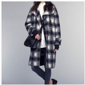 BN. Banana Republic Buffalo Plaid Wool Shacket Sm